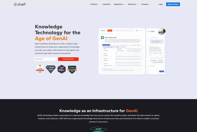 Shelf Knowledge Base Software